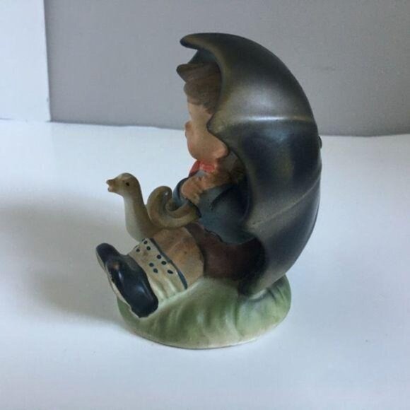 Boy with Duck and Umbrella Figurine Japan Lefton ? - Picture 4 of 7